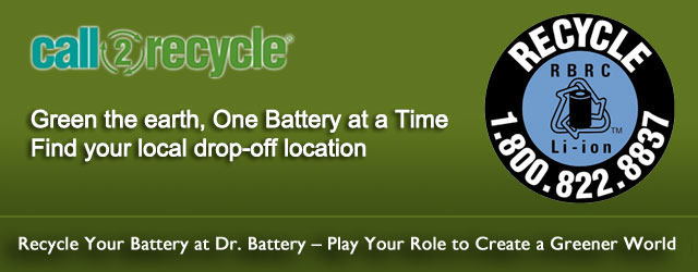 Recycle your battery at Dr. Battery. Play your role to create a greener world.